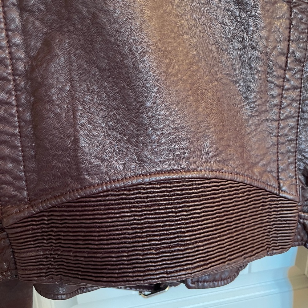 Vegan leather moto jacket